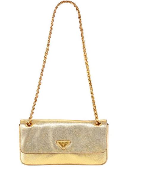 prada shoulder bag with gold chain|More.